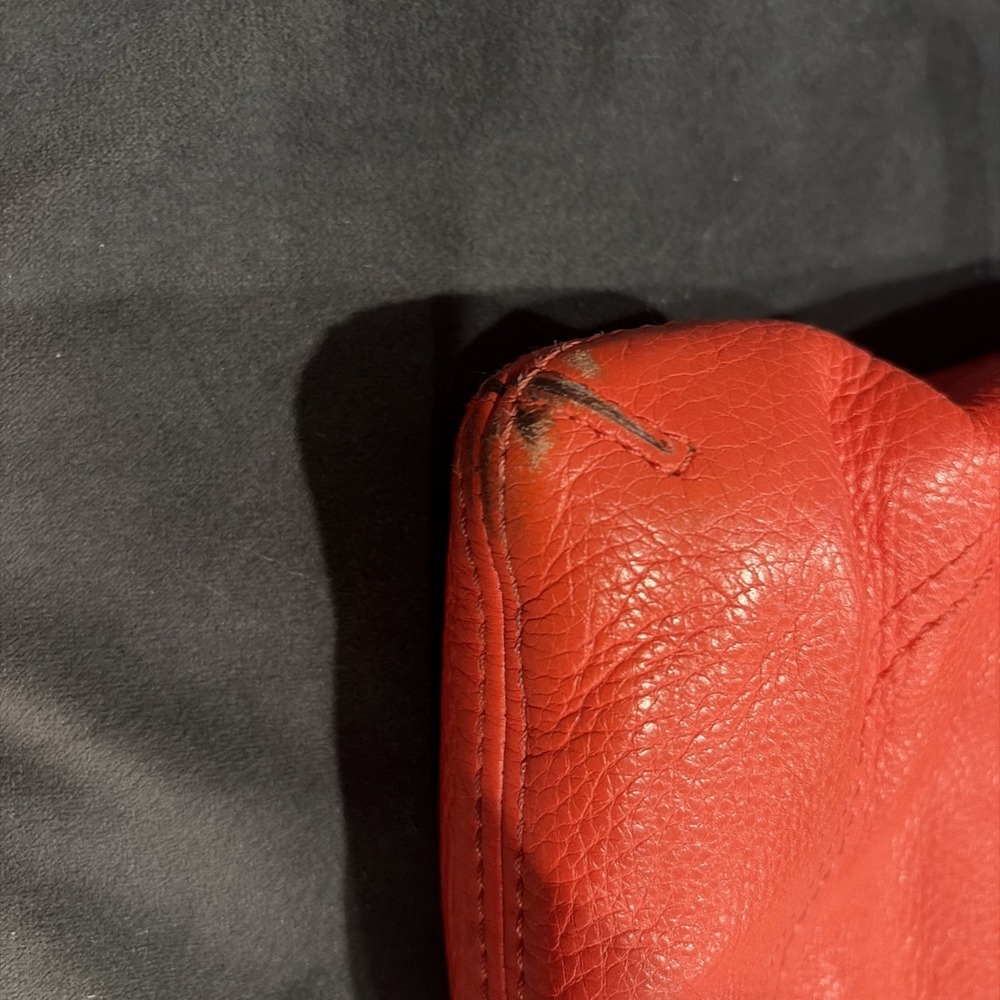 COACH Poppy Perri Hippie Red Leather Crossbody/ Hobo Bag #22421M - Picture 5 of 12